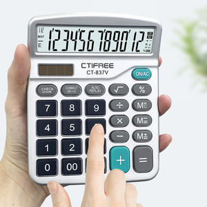 เครื่องคิดเลขภาษี 12 หลัก รุ่น CT-837V ใช้พลังงานแสงอาทิตย์และแบตเตอรี่ วัสดุพลาสติก สำหรับใช้ในสำนักงานและธุรกิจ - Product Image 6