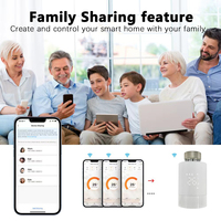 RKHK Thermostat de radiateur intelligent universel avec verrouillage enfant pour un chauffage d'appartement sécurisé, compatible avec les vannes thermostatiques de mélange