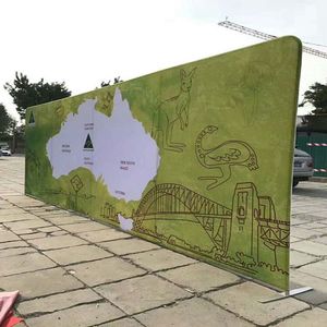 En aluminium Facile <span class=keywords><strong>Promo</strong></span> Affichage de Tissu de Tension/toile de Fond de Salon Commercial Stand Cadre/Droite Sautent Des Affichages - Product Image 1