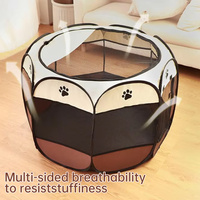 Parc de jeu pliable pour chats, enclos d'exercice portable, tente de jeu intérieure, luxe moderne toutes saisons, emballage en boîte avec plateau en plastique