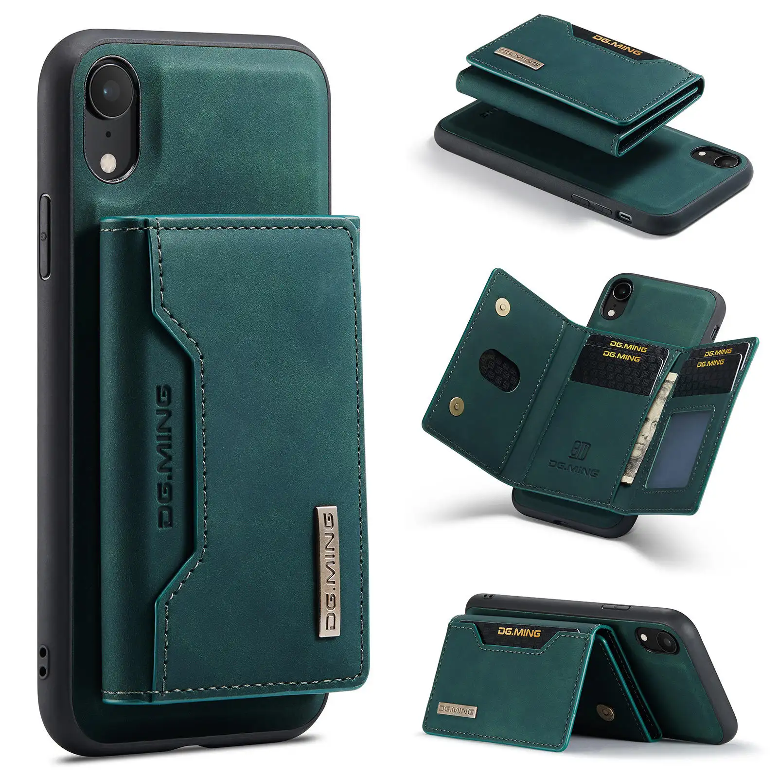 Leather card slot phone case for iphone 15 15 plus Galaxy Z Flip 4 for Google Pixel 7 phone cover