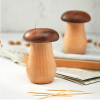 Porte-cure-dents créatif rétro en forme de champignon, modèle Yyy-882, boîte individuelle, accessoire de table à manger de haute valeur, exquis