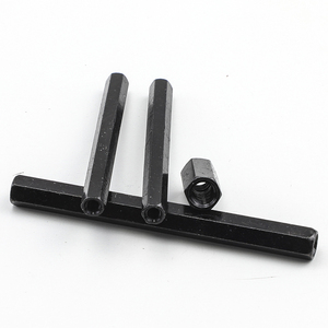 10 unidades/bolsa Espaciadores hexagonales de plástico de nailon negros con rosca hembra M2 M2.5 M3 M4 para tornillos de montaje - Product Image 2