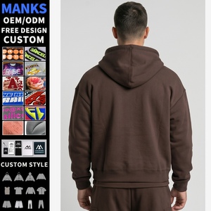 Sweat-shirts à capuche zippés personnalisés avec logo pour hommes, poches cargo, 300-550 GSM, coton et élasthanne, vêtements de sport décontractés pour hommes - Product Image 3