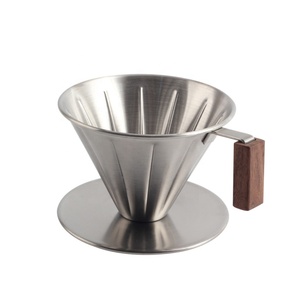 ที่วางแก้วกันลื่น ดีไซน์คลาสสิก สำหรับ 1-2 แก้ว  ที่กรองกาแฟแบบริน ทำจากสแตนเลส ใช้ซ้ำได้ - Product Image 5