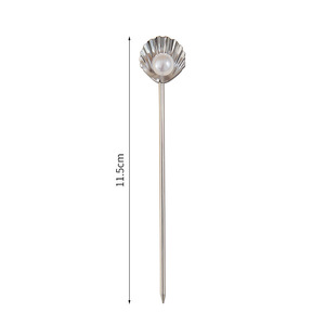 Brochetas de Acero Inoxidable 304 para Frutas, Brochetas Creativas con Forma de Concha de Perla para Postres, Brochetas Lindas para Pasteles y Repostería, Venta al por Mayor - Product Image 6