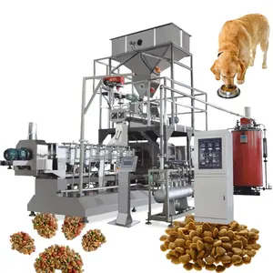Linea di produzione completa automatica Pedigree pet gatto cibo per cani che fa macchina per la lavorazione dell'estrusore