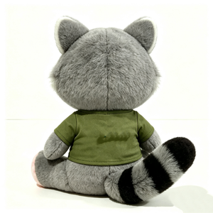 Peluche raton laveur personnalisée assise, Peluche raton laveur avec chemise, Peluche animal raton laveur, Peluche raton laveur mignonne - Product Image 4