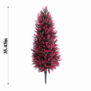 RUOPEI Résistant aux UV Écologique Durable PE Herbe Artificielle Cèdre Cône Arbre Piquet de Sol Faux Passerelle <span class=keywords><strong>Arbustes</strong></span> Evergreen Naturel - Product Image 3