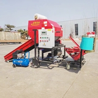 Machine automatique de paillage de paille, mini-presse à balles rondes pour ensilage d'herbe avec enrouleur