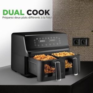 Digital Dual <b>Basket</b> <b>Air</b> <b>Fryer</b> with Visual Window <b>2</b> <b>Basket</b> Oil Free Smart Double Drawer Kitchen - Product Image 2