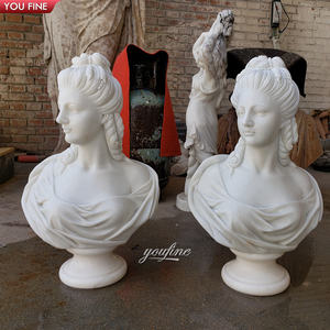 Statue de <span class=keywords><strong>buste</strong></span> de <span class=keywords><strong>femme</strong></span> romaine en marbre grandeur nature personnalisée <span class=keywords><strong>Sculpture</strong></span> de tête de <span class=keywords><strong>femme</strong></span> - Product Image 4