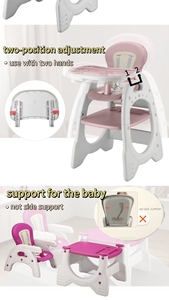 Silla Alta Multifuncional 3 en 1 <span class=keywords><strong>de</strong></span> Plástico <span class=keywords><strong>para</strong></span> Bebés, Mesa <span class=keywords><strong>de</strong></span> Juego y Silla <span class=keywords><strong>para</strong></span> Alimentar y <span class=keywords><strong>Comer</strong></span>, <span class=keywords><strong>para</strong></span> Uso en Cocina, Comedor y Sala <span class=keywords><strong>de</strong></span> Estar - Product Image 5