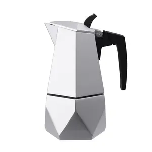 Kampeerhandleiding Cappuccino Latte Espresso Koffiezetapparaat Aluminium Roestvrijstalen Moka Pot