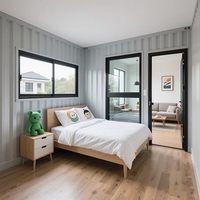 Maison conteneur préfabriquée verte pliable moderne à 2 étages, série blanche, écologique, à énergie solaire, 2 chambres, pour école ou hôpital