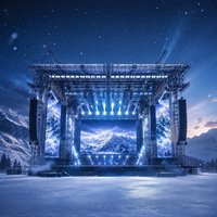 Plateforme de scène en alliage d'aluminium antidérapante noire 4x4 pieds, design double couche élégant pour concert DJ, capacité de charge de 750 kg, utilisation en extérieur