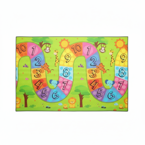 120x140x1 cm Tapis de jeu double face XPE pour bébé-Tapis de jeu enroulable imperméable non toxique Colurful Number Road-Highway pour enfants - Product Image 1