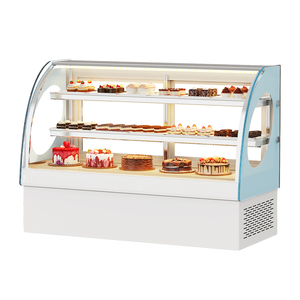 Vitrine Réfrigérée de Comptoir la Plus Vendue pour Gâteaux et Desserts, avec Verre Courbé ou Droit, pour Boulangerie - Product Image 1