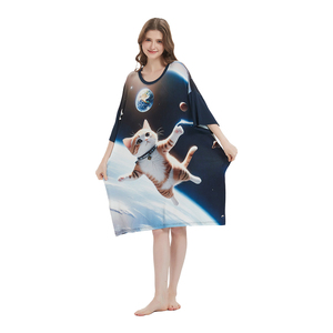 Robe de <span class=keywords><strong>nuit</strong></span> imprimée personnalisée Vêtements de <span class=keywords><strong>nuit</strong></span> Sexy Night Oversized Woman Sleep Tee - Product Image 4