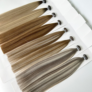1g'lık Tellerde 50g Keratin Yapıştırıcılı Düz Önceden Bağlanmış İnsan Saçı Ekleri Süper Çift Çekilmiş - Product Image 5