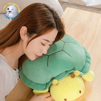 Coussin en peluche géant Tortue Abeille avec rembourrage en coton PP, taille 50-70cm, unisexe pour enfants, décoration d'intérieur