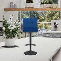 Tabouret de bar pivotant réglable en velours de style contemporain pour usage commercial, idéal pour bar à domicile, extérieur, salon ou atelier