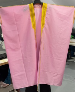 CCY Nuevo Bisht Rosa con Bordado Dorado Islámico, Kurta Árabe para <span class=keywords><strong>Mujer</strong></span>, Thobe, Abaya, Caftán, Jubbah Musulmana, Uniforme para Ceremonia de Graduación - Product Image 1