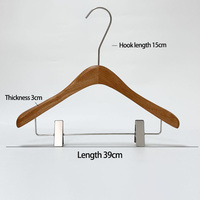 Cintres en bois avec pince, design léger, pratiques et polyvalents, pour pantalons, style américain, articles ménagers, fabrication chinoise