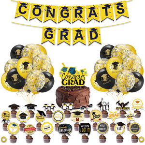 Globos de Látex para Fiesta de Cumpleaños con Temática de Graduación, Pancarta, Decoraciones para Fiesta, Adorno para Pastel 'Lo Logramos', Globo de Graduación - Product Image 1