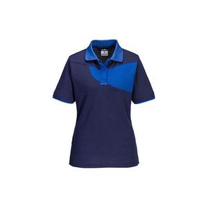 PORTWEST - PW219NRRXXL PW2 Cotton Comfort Polo de mujer Azul marino/Azul Real-EAN 5036108387359 CAMISETAS Y POLOS DE TRABAJO - Product Image 1