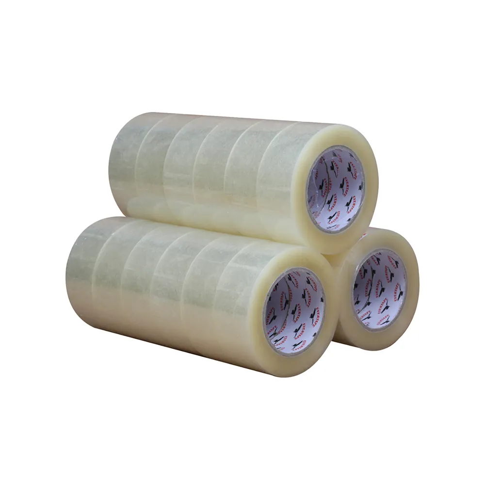 Barato claro transparente fita adesiva empresa logotipo Box Carton Sealing Tape Hot Melt Tape Jumbo Roll