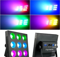Projecteur LED matriciel 9x10W à 9 yeux en aluminium, effet wash, blinder de scène, Par LED pour DJ, discothèque, fête, mariage, club