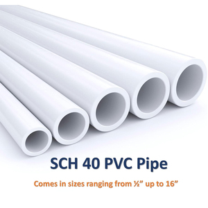 Tubo Rigido in PVC Tianze 1/2" Resistente per Uso Elettrico, Casa, Giardino, Serra, Fattoria, Officina <span class=keywords><strong>Sch</strong></span>. Grado 40 Bianco per Temperature di Lavoro Elevate - Product Image 5