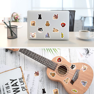 500 Piezas/Rollo de Pegatinas de <span class=keywords><strong>Memes</strong></span> de <span class=keywords><strong>Gatos</strong></span>, Etiquetas de Embalaje Personalizadas, Pegatinas Redondas Divertidas de Vinilo Impermeable con Expresiones de <span class=keywords><strong>Gatos</strong></span> para Adultos, para Laptop - Product Image 2