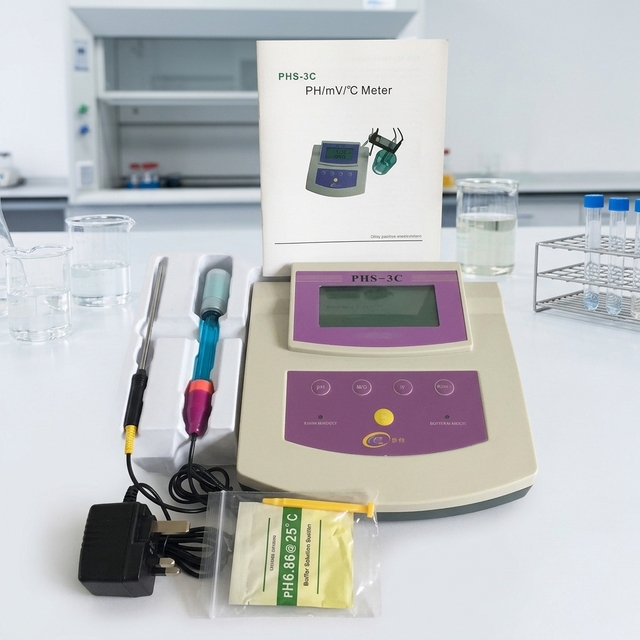 Digital Benchtop PH Meter 0.00-14.00PH Range  With PH Electrode Lab Water Sample Soil PH Measuring Instrument