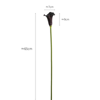 Bunga Calla Lily Putih Buatan PU Berkualitas Tinggi dengan Sentuhan Realistis untuk Dekorasi Meja Pusat, Pernikahan, Natal, dan Rumah