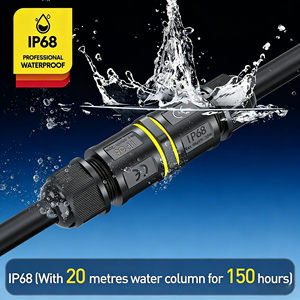 Conector de Abrazadera de 3 Pines a Prueba de Agua IP68, Conexión Rápida sin Tornillos para Cable de Alimentación, Equipo Industrial - Product Image 2