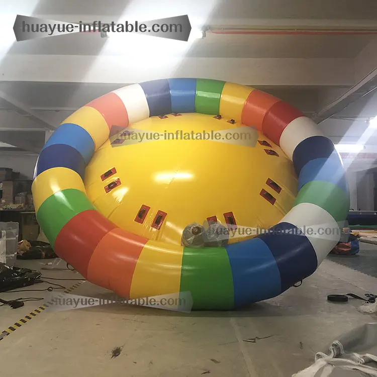 मजेदार पानी खिलौने फ्लाइंग Inflatable डिस्को नाव कताई यूएफओ Towable ट्यूब Inflatable पानी डिस्को नाव