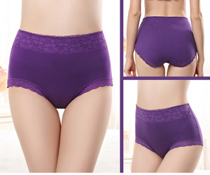 Bragas <span class=keywords><strong>de</strong></span> algodón <span class=keywords><strong>de</strong></span> cintura alta para mujer - Product Image 4