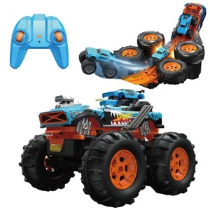 2.4G 4WD Children Outdoor <b>Toy</b> Stunt Rc Car with Gyro Standing Stunt Function Rc Race Car 2in1 Off-road Catapult Vehicle - Product Image 6