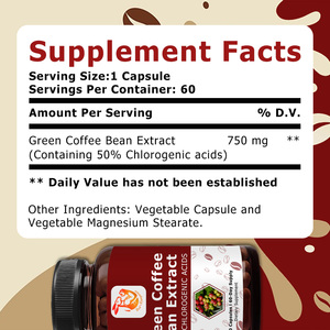 Capsules d'extrait de grains de café vert OEM ODM avec supplément d'extrait de grains de café vert, capsules d'aliments santé - Product Image 5