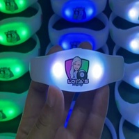 Bracelet lumineux RGB en silicone personnalisé Longstargift avec télécommande 433 MHz pour concerts, festivals, événements, branding et commandes promotionnelles
