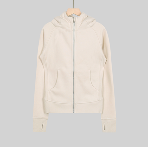 Sweat à capuche de yoga respirant <span class=keywords><strong>style</strong></span> Lulu pour femmes, léger, extensible, vêtement de sport, veste d'entraînement pour la course à pied, vêtements de sport - Product Image 3