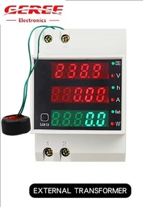 100A đa chức năng Power Meter D52-2048 LED kỹ thuật số Meter <span class=keywords><strong>AC</strong></span> Din Rail gắn 220V/380V ba pha Vôn kế Ampe kế - Product Image 2