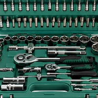 VOKEX Juego de Herramientas de Reparación Automotriz de 94 Piezas, Juego de Llaves de Trinquete, Vasos y Puntas de Destornillador, Acero al Cromo Vanadio CR-V, Estuche Rígido