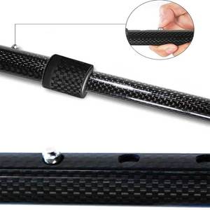 Bastón telescópico de fibra de carbono curativo de 2 secciones con punta de goma ultraligera para apoyo al caminar de personas mayores - Product Image 2
