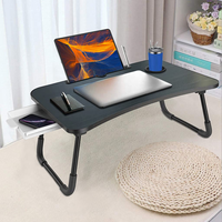 Bureau d'Ordinateur Pliable en MDF pour Lit, Table Moderne Pliante au Design Coloré pour Ordinateur Portable, Étude et Bureau à Domicile