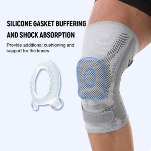 Genouillère de sport à double compression avec sangle rotulienne, genouillère professionnelle à ressort avec stabilisateurs latéraux - Product Image 6