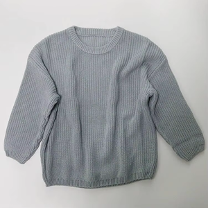 RTS en blanco 100% tejido de algodón Otoño Invierno bebé suéter niño niña bordado a mano Jersey manga larga niños pulóveres 2025 - Product Image 5