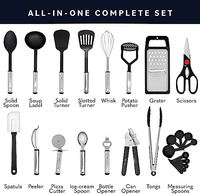 Vente en gros de 25 ustensiles de cuisine, accessoires de cuisine, ustensiles de cuisine en silicone antiadhésifs résistants à la chaleur